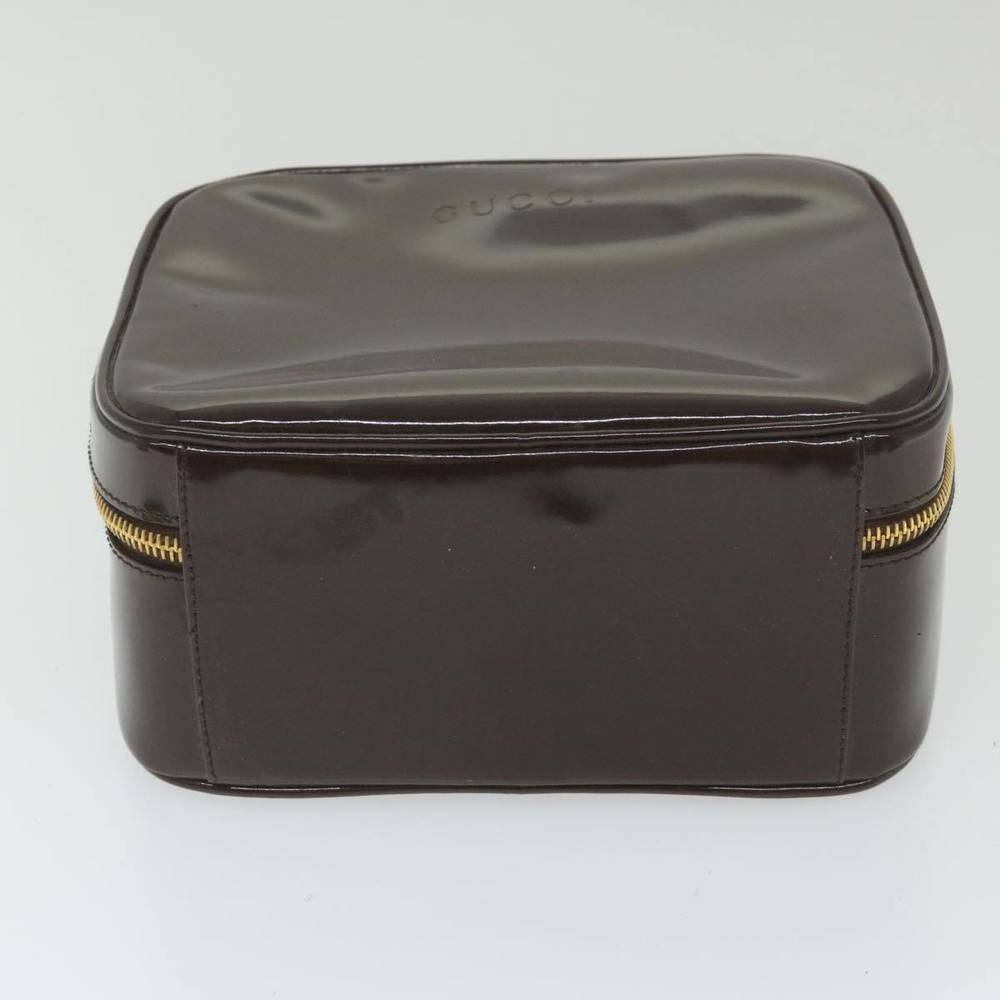 GUCCI Hand Bag Enamel 2way Brown 001 270 0323 Auth 59717 - Picture 5 of 16